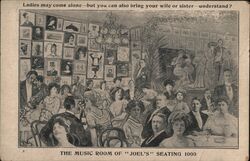 Joel's Music Room, Seating 1000, NYC Postcard