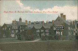 Bryn Mawr, PA. Denbigh Hall from Southwest, Bryn Mawr College Postcard