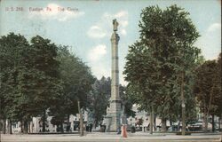 The Circle, Easton, PA - Soldiers' & Sailors' Monument Postcard