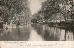 The Perkiomen Below Iro. Bridge, Pennsylvania Iron Bridge, PA Postcard Postcard Postcard