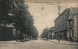 Looking East on State Street, Curwensville, PA Pennsylvania Postcard Postcard Postcard