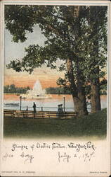 Electric Fountain, Willow Grove Park, Pennsylvania Postcard Postcard Postcard