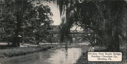 Hershey Park Rustic Bridge, Hershey Chocolate Co. Postcard