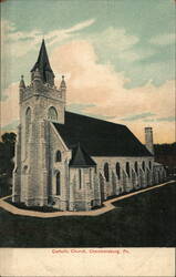 Catholic Church, Chambersburg, PA Postcard