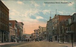 Independence Street, Shamokin, PA Postcard