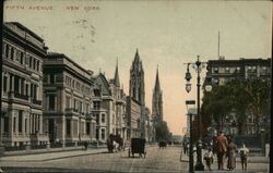 Fifth Avenue, New York City with St. Patrick's Cathedral Postcard Postcard Postcard