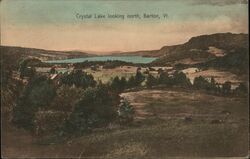 Crystal Lake looking north, Barton, VT Vermont Postcard Postcard Postcard