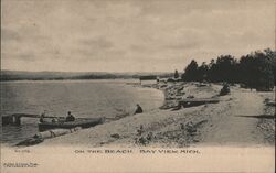 On the Beach, Bay View, Michigan Postcard