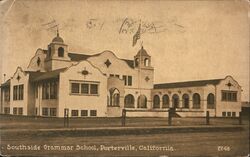 Southside Grammar School, Porterville, California Postcard