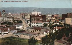 General View of Denver, Colorado Postcard Postcard Postcard