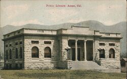 Azusa Public Library, Azusa, California Postcard