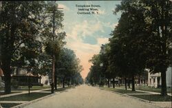 Tompkins Street, Looking West, Cortland, N.Y. Postcard