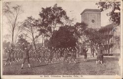 At Drill, Columbus Barracks, Columbus, Ohio Postcard