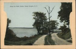 Along the Bluff, Shelter Island Heights, NY Postcard