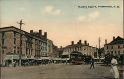 Market Square, Portsmouth, New Hampshire Postcard