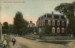 Water Street, Chestertown, MD - Brick House Postcard