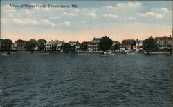 View of Water Front, Chestertown, MD Postcard