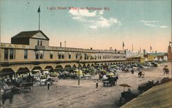 Light Street Wharves, Baltimore, Maryland Postcard