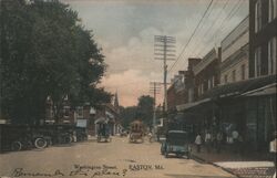 Washington Street, Easton, MD - 1916 Postcard