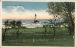 Sodus Bay Lighthouse, Lake Ontario, NY Postcard