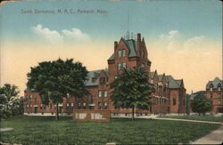 South Dormitory, Massachusetts Agricultural College, Amherst, MA Postcard