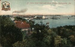 St. Johns River View with Draw Bridge, Jacksonville, Florida Postcard