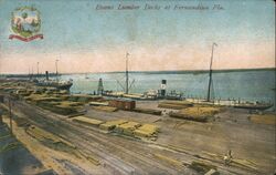 Evans Lumber Docks at Fernandina, Florida Postcard