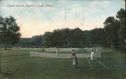 Tennis Courts, Franklin Park, Boston, Massachusetts Postcard