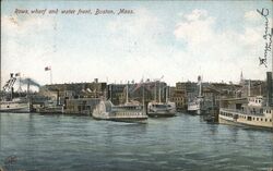 Rows Wharf and Waterfront, Boston, Mass. Postcard