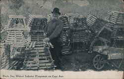 Uncle Joe, Oldest Lobster Fisherman on Cape Ann Postcard