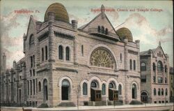 Baptist Temple Church and Temple College, Philadelphia, PA Pennsylvania Postcard Postcard Postcard