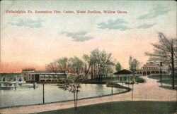 Willow Grove Park, Recreation Pier, Casino, Music Pavilion Postcard