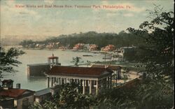 Water Works and Boat House Row, Fairmount Park, Philadelphia Pennsylvania Postcard Postcard Postcard