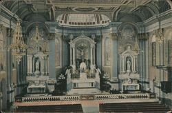 Interior of St. Peter's R.C. Church, Philadelphia, PA Postcard