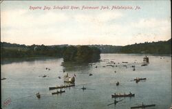 Regatta Day, Schuylkill River, Fairmount Park, Philadelphia Pennsylvania Postcard Postcard Postcard