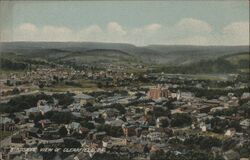 Birdseye View of Clearfield, PA Postcard