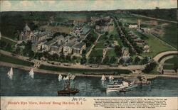 Bird's Eye View, Sailors' Snug Harbor, Staten Island, NY Postcard