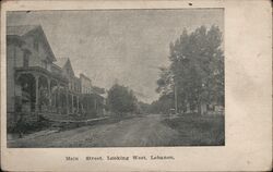 Main Street, Looking West, Lebanon, Virginia Postcard