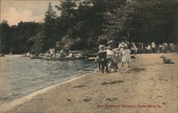 Boat Landing at the Beach, Eagles Mere, PA Pennsylvania Postcard Postcard Postcard