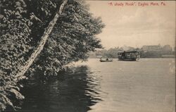 A Shady Nook, Eagles Mere, PA - Boat on Lake Pennsylvania Postcard Postcard Postcard