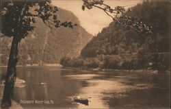 Delaware Water Gap, Pennsylvania - Man in Rowboat Postcard