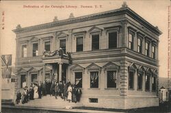 Dedication of Carnegie Library, Dawson, Yukon Territory Postcard