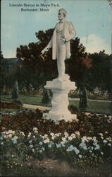 Lincoln Statue, Mayo Park, Rochester, Minn. Minnesota Postcard Postcard Postcard