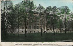 Dixon Hall, Southwestern State Normal School, California, PA Postcard