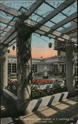 Bit of Venetian Roof Garden, H. C. Capwell Co., Oakland, CA California Postcard Postcard Postcard