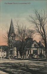 First Baptist Church, Cooperstown, NY - c1910 New York Postcard Postcard Postcard