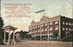 Rockafellow Bath House and Hotel, Hot Springs, AR Postcard