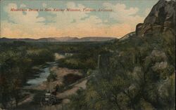 Mountain Drive to San Xavier Mission, Tucson, Arizona Postcard