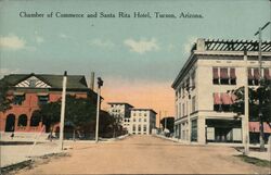 Chamber of Commerce and Santa Rita Hotel, Tucson, Arizona Postcard