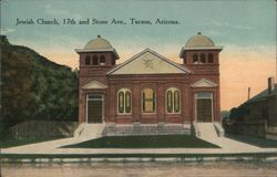 Jewish Church, 17th and Stone Ave., Tucson, Arizona Postcard